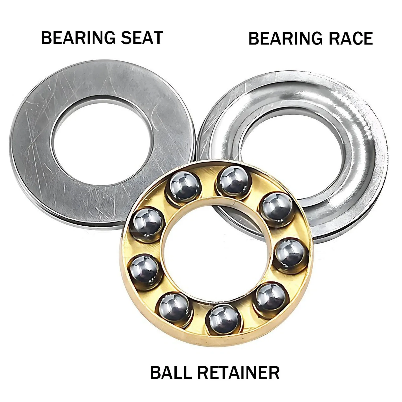 1Pcs Axial Bearing Support Ball Mini F2-6M 3x8x3.5mm~F12-21M 12x21x5mm Flat Washers Thrust Bearing Plane Thrust Rail Slide Ab