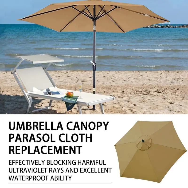 Wymienny baldachim do parasola 2 m/3 m 6 ลผeber Parasol tarasowy UV30 + ochronny wodoodporny pokrowiec na parasol do pลywania ๏ปฟ