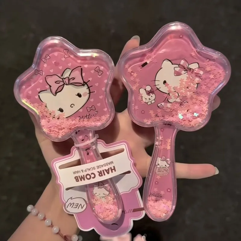 

2 шт. Sanrio Kawaii HelloKitty расческа милая прозрачная серия подушек безопасности милая студенческая большая парикмахерская расческа подарок на праздник для девочек
