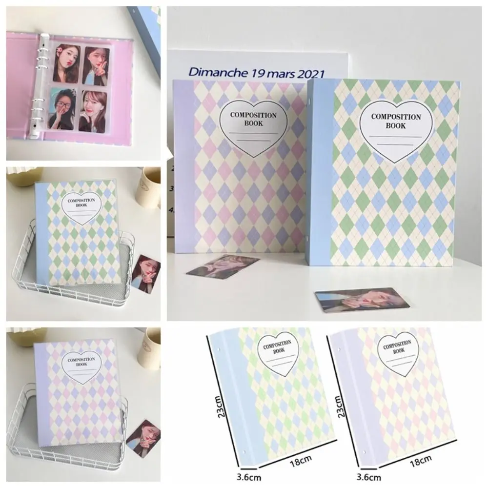 Photo Album A5 Kpop Photocard Binder Collect Book Baffle Album Shell A5 Idol Photo Card Holder Loose-leaf Inside Page