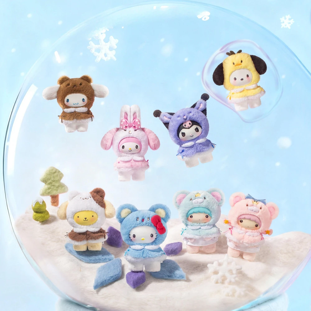 Personaggio Sanrio Little Cape Blind Box Scatola misteriosa Portachiavi con ciondolo bambola in vinile Action Figure Collezione di borse a sorpresa Modello regalo