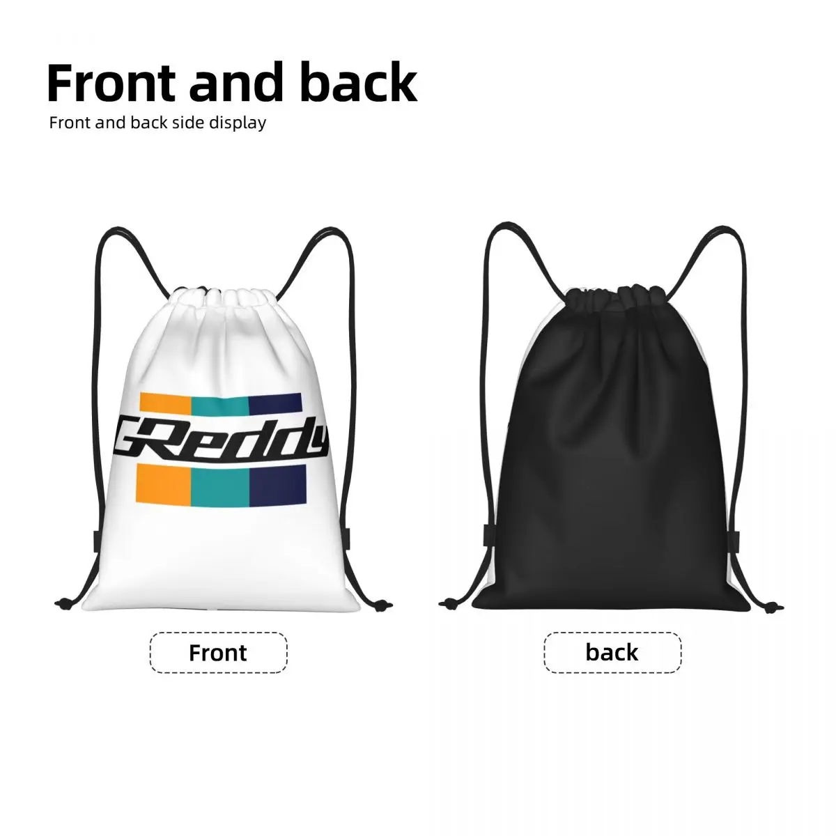 Greddys Racing Drawstring Bag Men Women Foldable Gym Sports Sackpack Training Backpacks