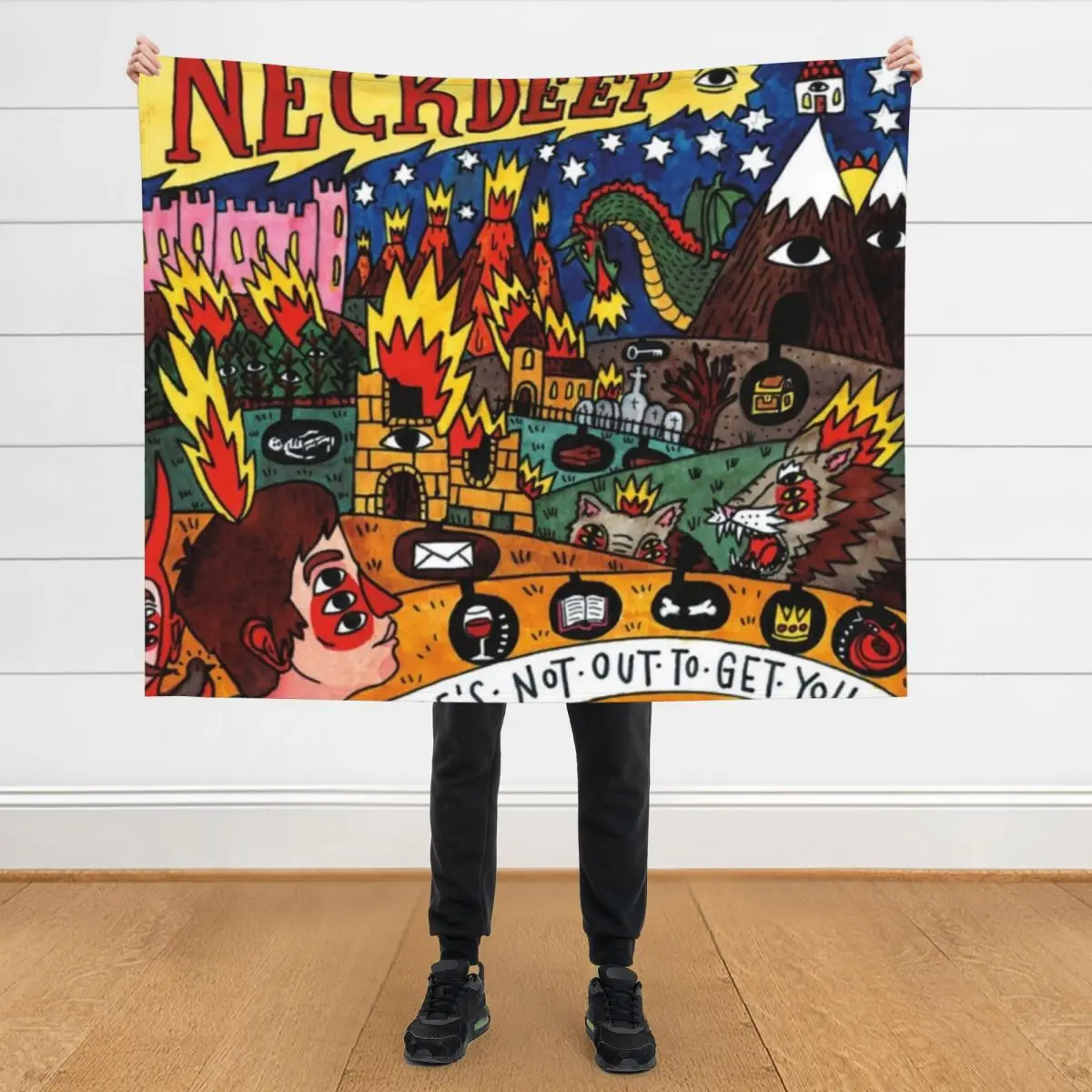 

Neck Deep - Life's Not Out To Get You Throw Blanket Blankets For Baby Flannel Fabric Baby Blankets