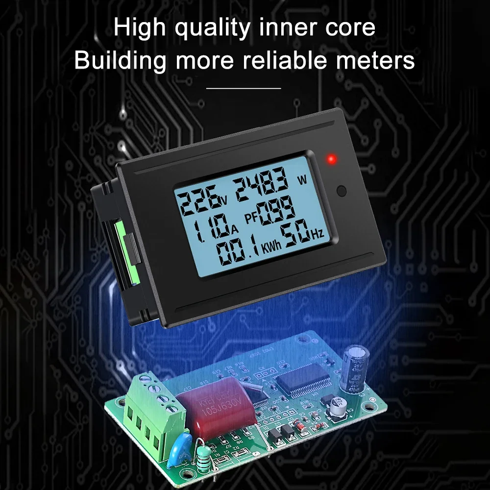 Digitale Voltmeter Amperemeter Ac Voltage Current Meter Volt Detector Tester Monitor Panel Power Wattmeter Meter