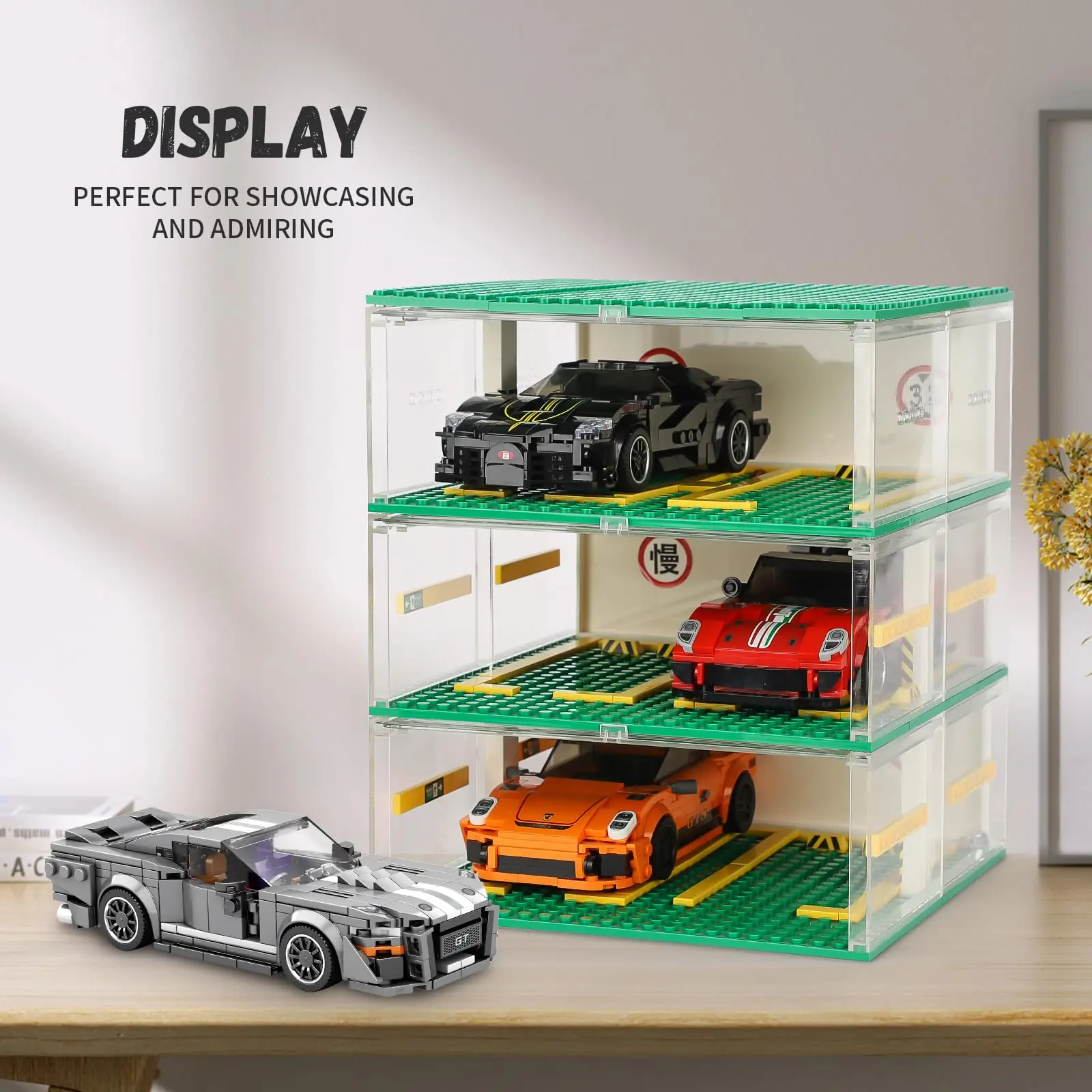 476PCS GT500 Race Car Building Blocks MOC Speed Champion Building Bricks Set Parking Lot Kit Toy for Adults Teens and Kids Gifts