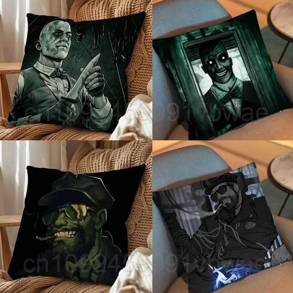 Halloween Eddie Gluskin Outlast Print Throw Pillow Cover Square Cushion Case for Living Room Bedroom Decor