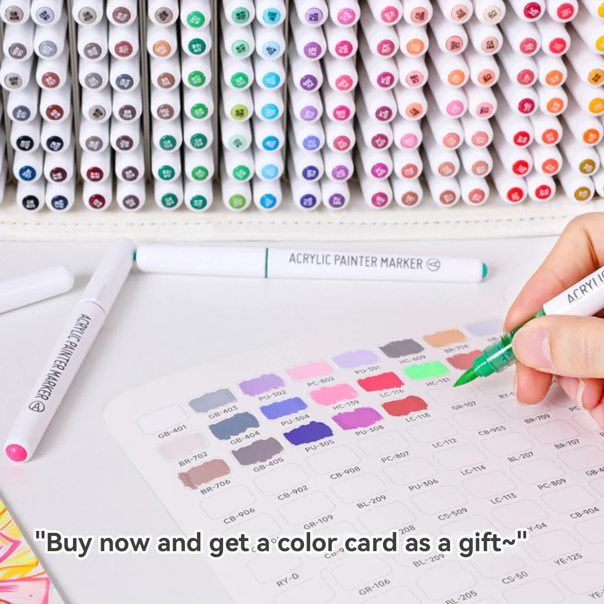LANGUO 96-240 색상 직접 액체 색상 아크릴 페인트 펜 브러시 마커 펜 그림 돌 DIY 미술 용품 ​​편지지