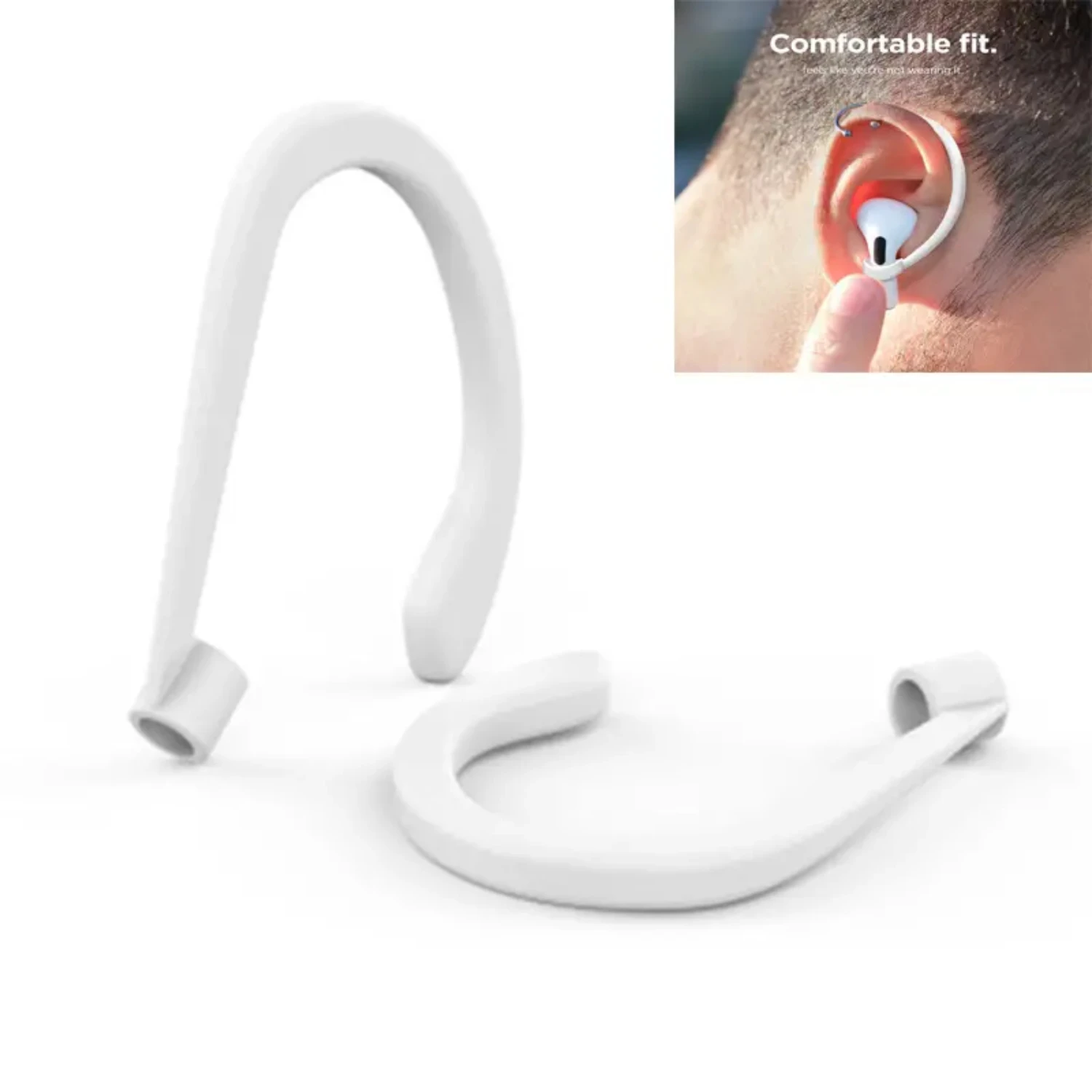 

1Pair Silicone Anti- Lost HeadPhone Ear Hook Holders