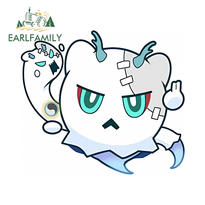 EARLFAMILY 13cm × 11.4cm Dan Heng Honkai Star Rail Cute Car Stickers Funny Monster Design Decals Scratch-Proof Vinyl Car Wrap