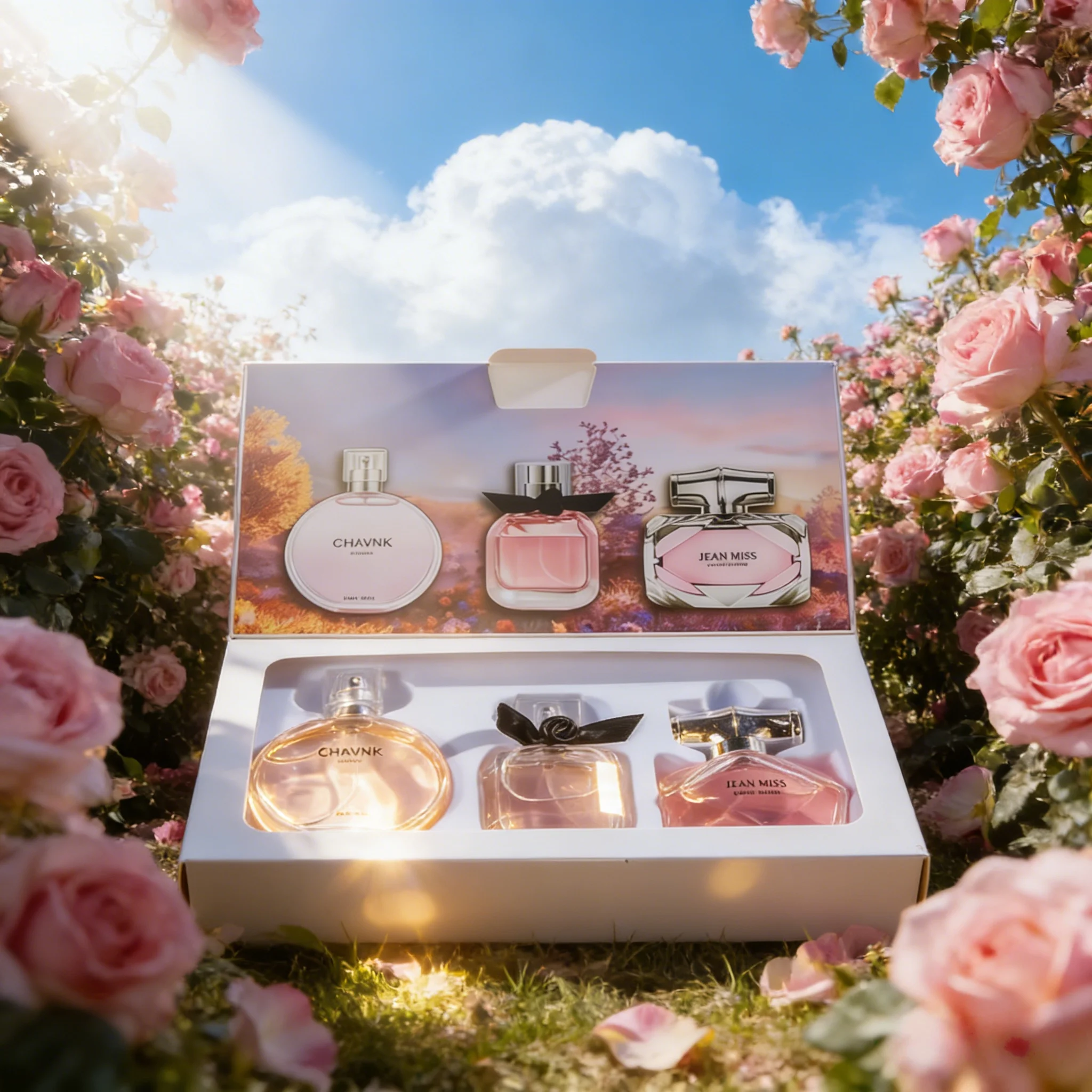 JEAN MISS (30ml×3pcs) Brand Rose Perfume Women's Set Perfume Spray Flirtatious Pheromone Long-lasting Floral Fruit Perfume Set