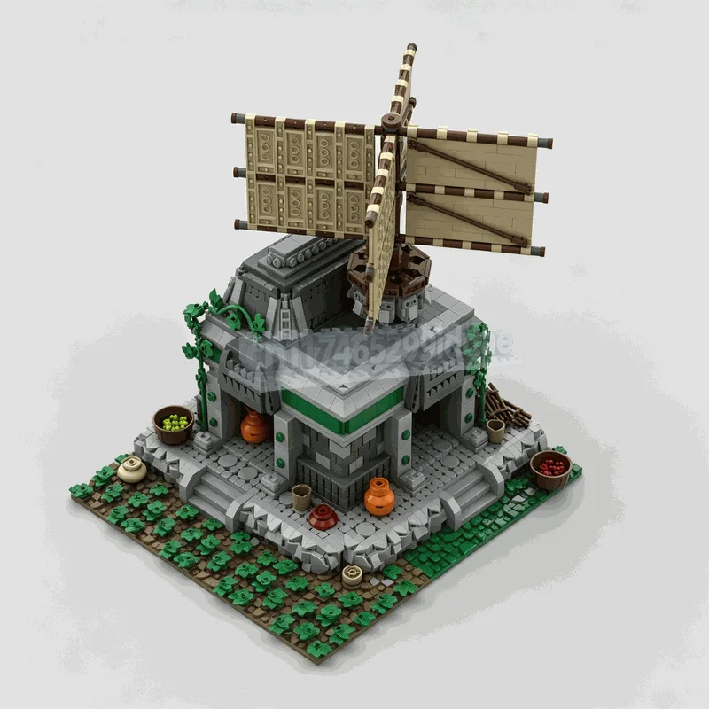 2971PCS Age Of Empires Mill Native American Architecture Model MOC Building Blocks DIY Creative Assembly Puzzle Toy Gift Display