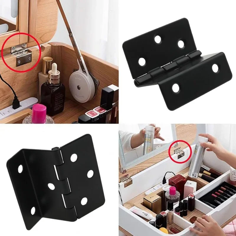 4-delige drievoudige retro scharnier borstscharnieren vouw vintage doos hardware (met schroeven)