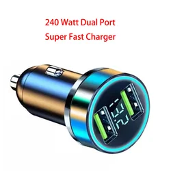 240 Watt Auto ladegerät Dual USB Port Watt Supers chn elles Laden mit Digital anzeige USB Port Adapter Universal