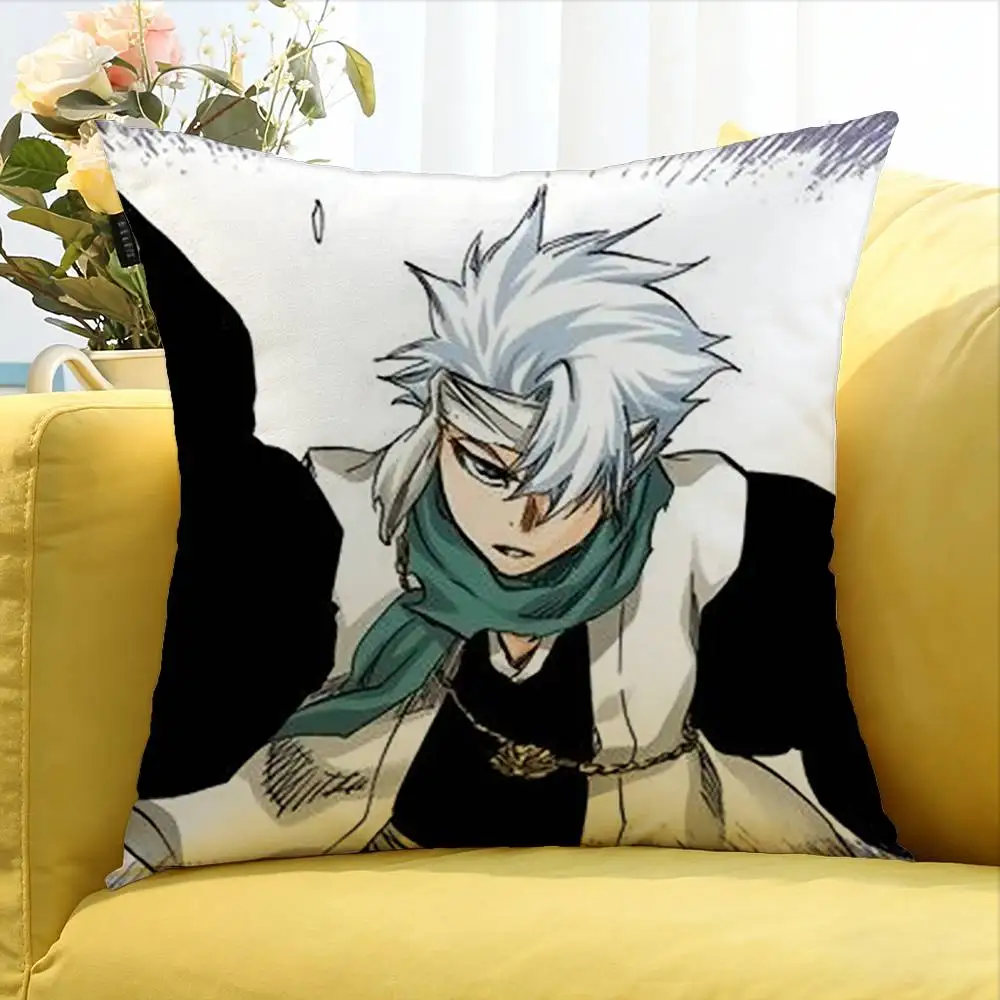 T-Toshiro Hitsugaya  Various Sizes Square Pillow Case For Car Home Bedchamber Decor