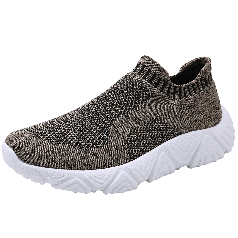 New large size men's popcorn bottom fashion flying woven sports shoes outdoor sports light comfortable anti-slip wear shoes