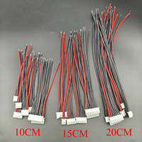 1Set JST XH 1S 2S 3S 4S 5S 6S 7S 22AWG Lipo Battery Balance Charger Cable IMAX B6 Connector Plug 100mm 150mm 200mm Silicone Wire
