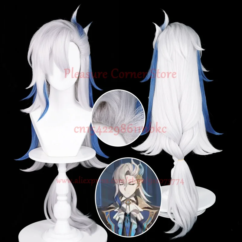 

2025 New Neuvillette Cosplay Wig SSS Grade Quality Heat Resistant Wigs Game Genshin impact Neuvillette Wig Cosplay Prop ★ ★ ★ ★