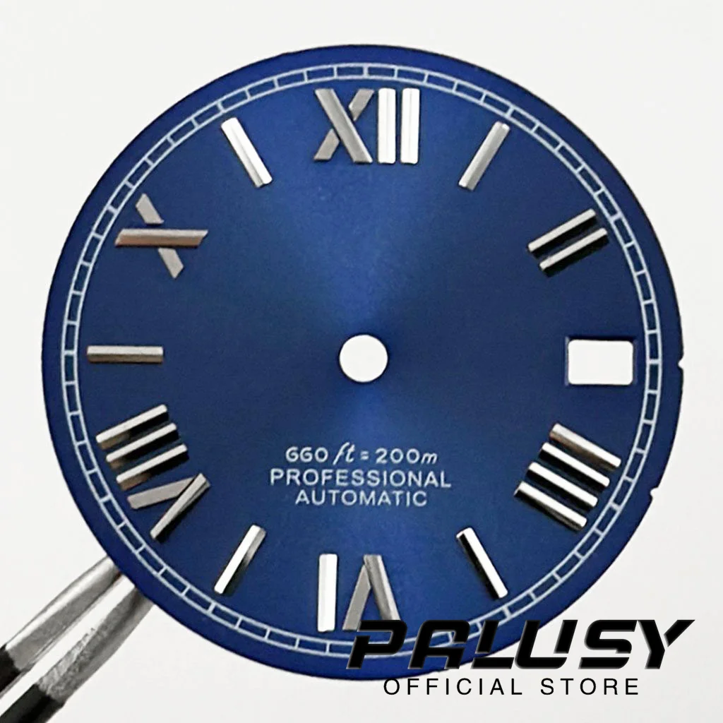 NH35 28.5mm Watch Dial With Calendar Window Roman Numerals Watch Faces for NH35A 4R35 Mechanical Movement