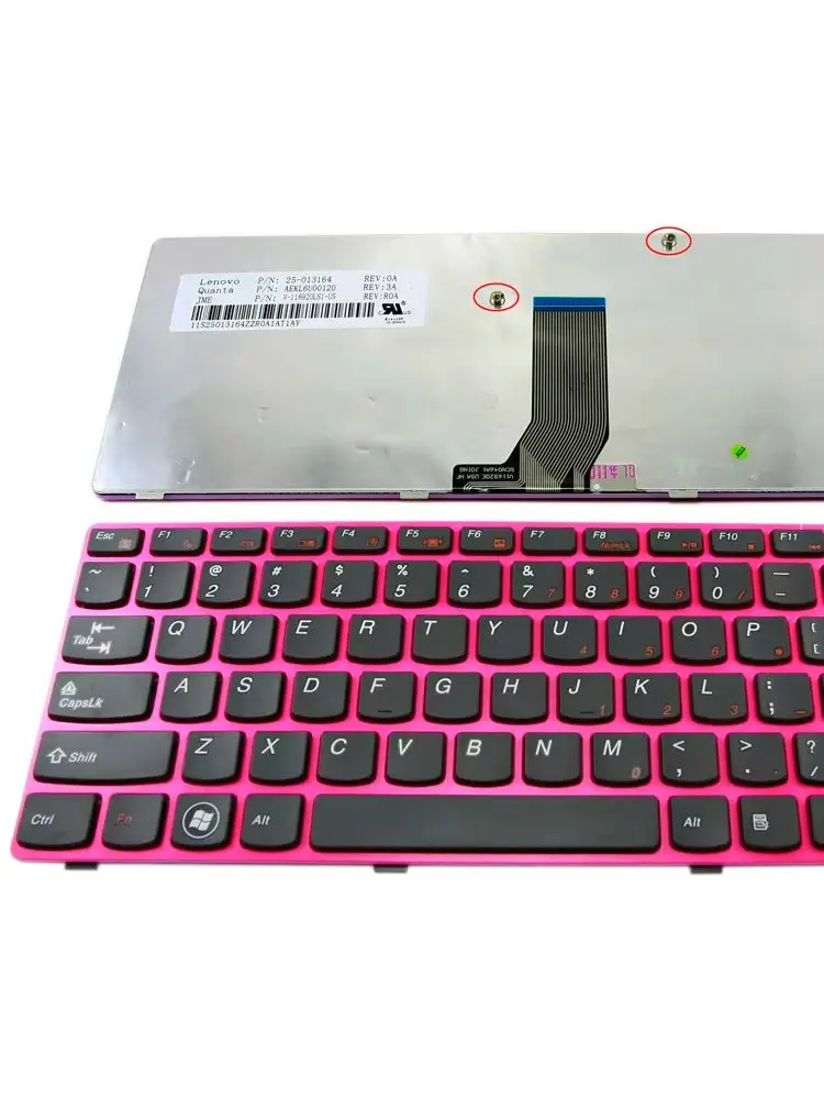 Original New Notebook Laptop Keyboard for Lenovo G480 G480A G485 Black key Red frame US Version - V-116920WS1-US