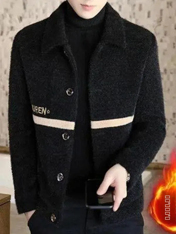 

Men's ort Coat Jaet Autumn Winter Woolen Coat 2025 New Sle Turn-down Collar Woolen Coat Men's Clothing Jaet