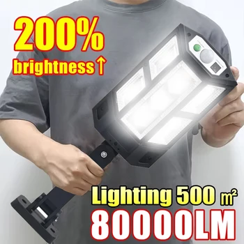 New 80000LM Solar Outdoor Lights Outdoor Solar Lamp Lights Of Motion Sensor 3 Mode Garden Waterproof IPX65 Street Yard Lanter