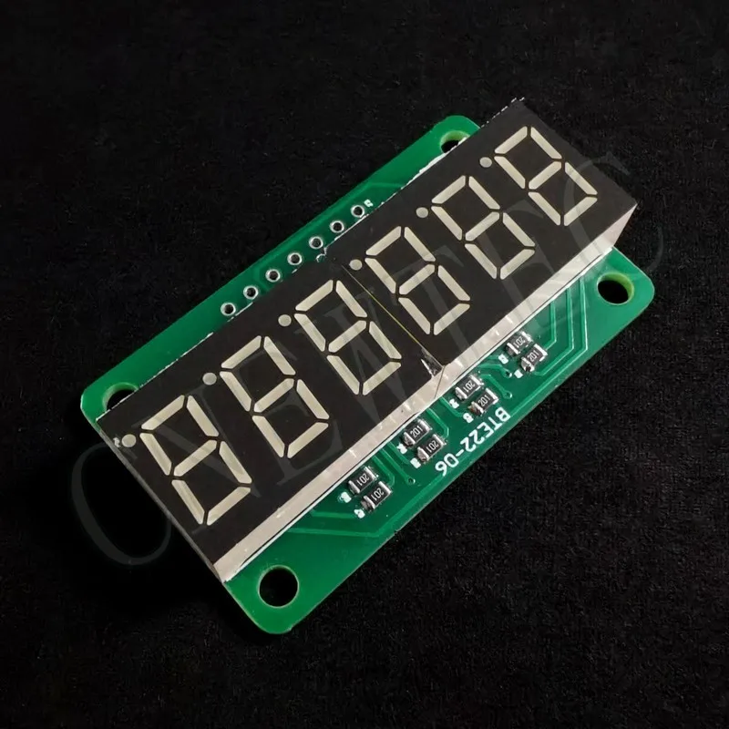 Tela digital de 6 bits de 0,36 polegadas, módulo LED de 7 segmentos, 5 cores disponível para Arduino STM32 STC AVR sem driver