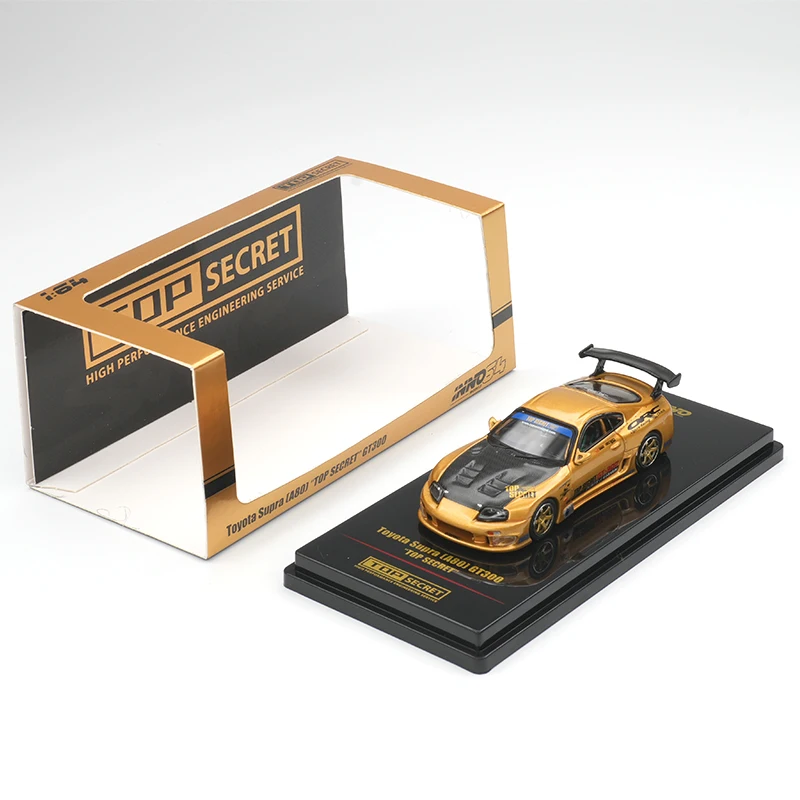 Supra Art Work INNO BMC متوفر في المخزون 1:64 A80Z NFS Racing Supra A80 الذهب الأسود Diecast Diorama نموذج سيارة مجموعة ألعاب مصغرة #3