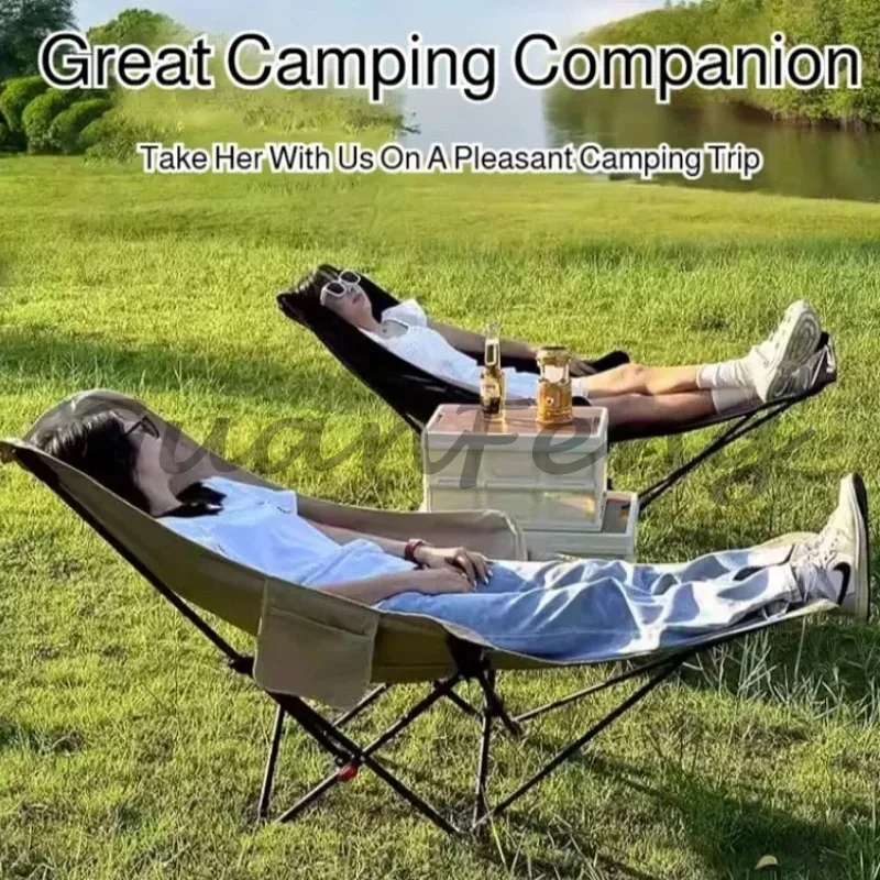 Sleeper curved headrest foldable sleeper four-layer adjustable portable folding chair