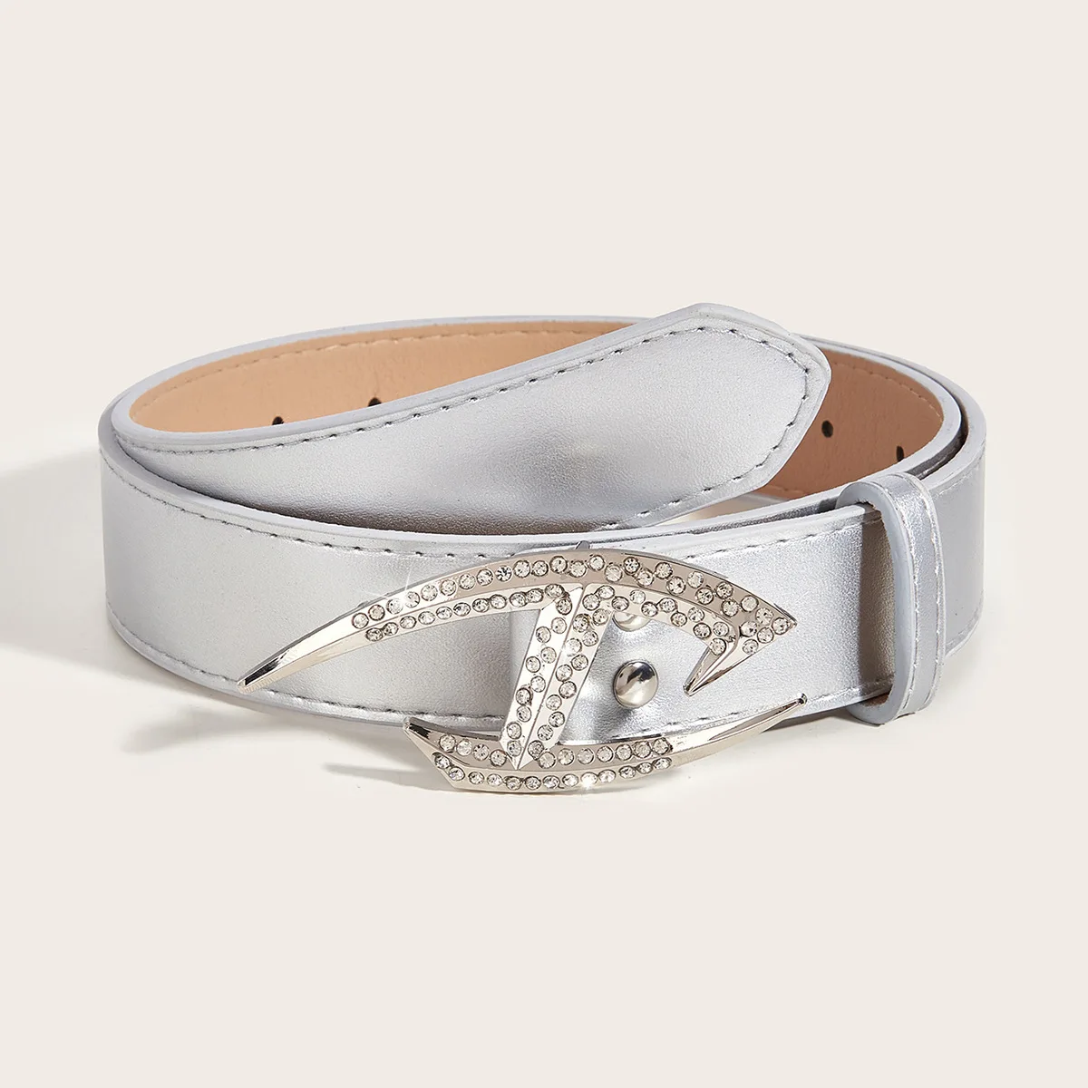 

New Belt American Retro Fashion Rhinestone Buckle Ins Style Personalized Belt Subculture Black Belt Tide Belts for Women