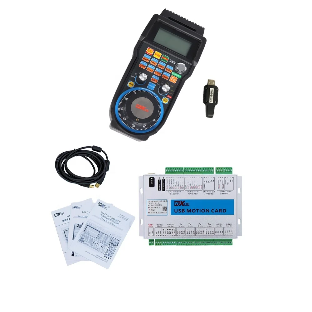 

MACH3 4-осевая карта движения с ЧПУ, новый комплект системы Mach3, беспроводная подвеска MPG и плата дистанционного управления