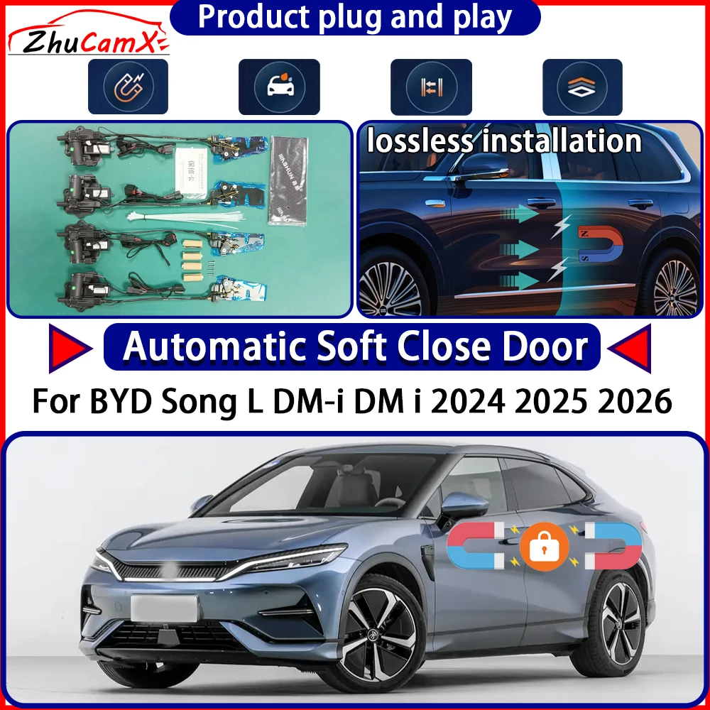 

Electric Door Lock Actuator for BYD Song L DM-i DM i 2024 2025 2026 Soft Close Door Kit Power Latch System Auto Pull Door Easy