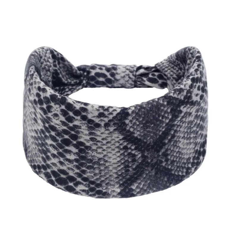 Tête large européenne et américaine antidérapante mode nouage exercice yoga imprimé léopard bandeau bohème accessoires de cheveux pour femmes