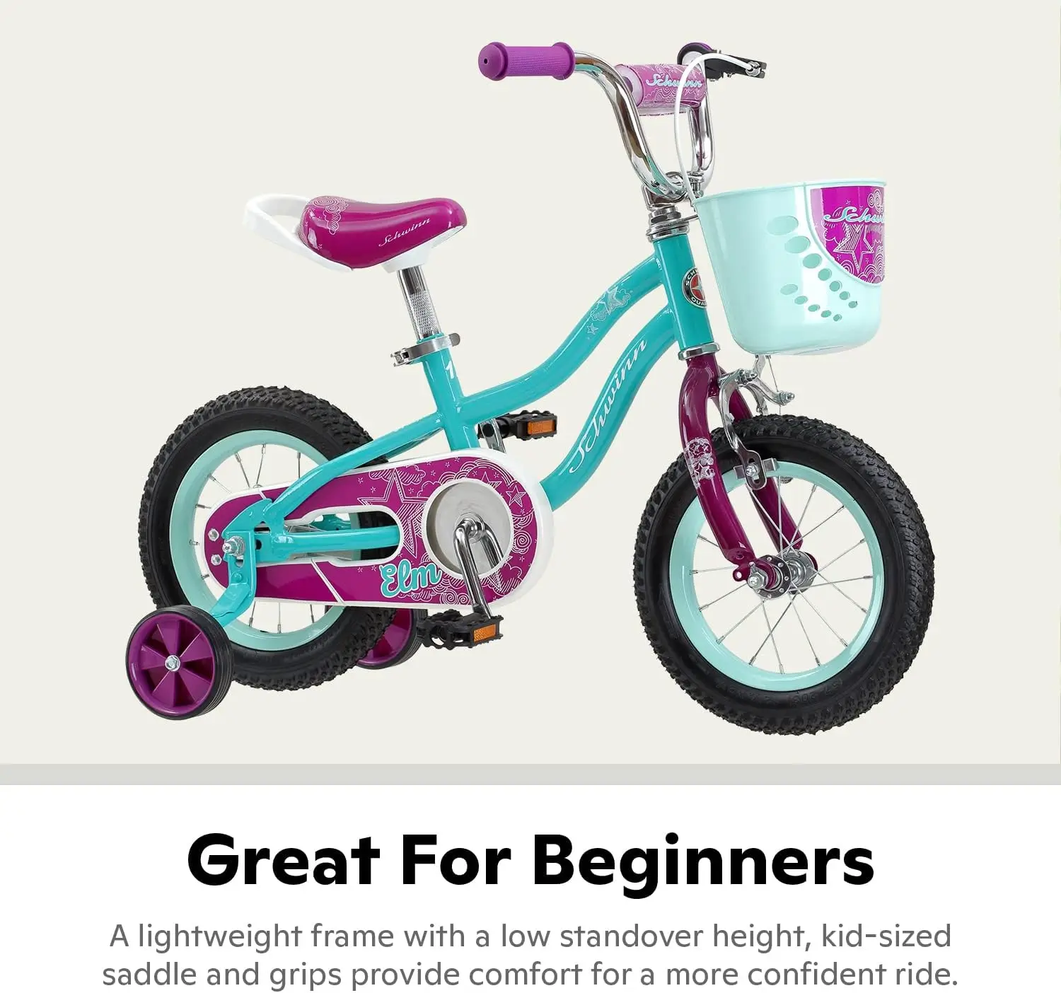 幼児と子供用の自転車、トレーニングホイール付き、バスケットまたはナンバープレート、2〜9歳、12インチ