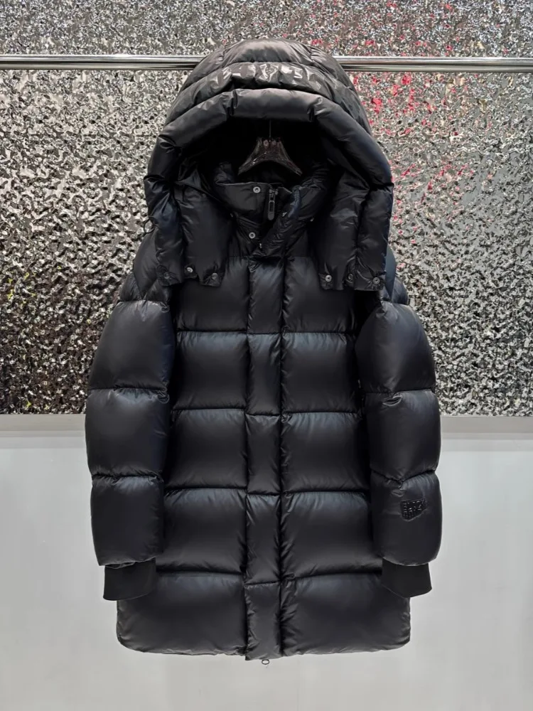 OFTBUY-abrigo de plumón de pato blanco para mujer, ropa de otoño e invierno, chaqueta acolchada con capucha cálida a la moda, Top grueso para mujer 2025