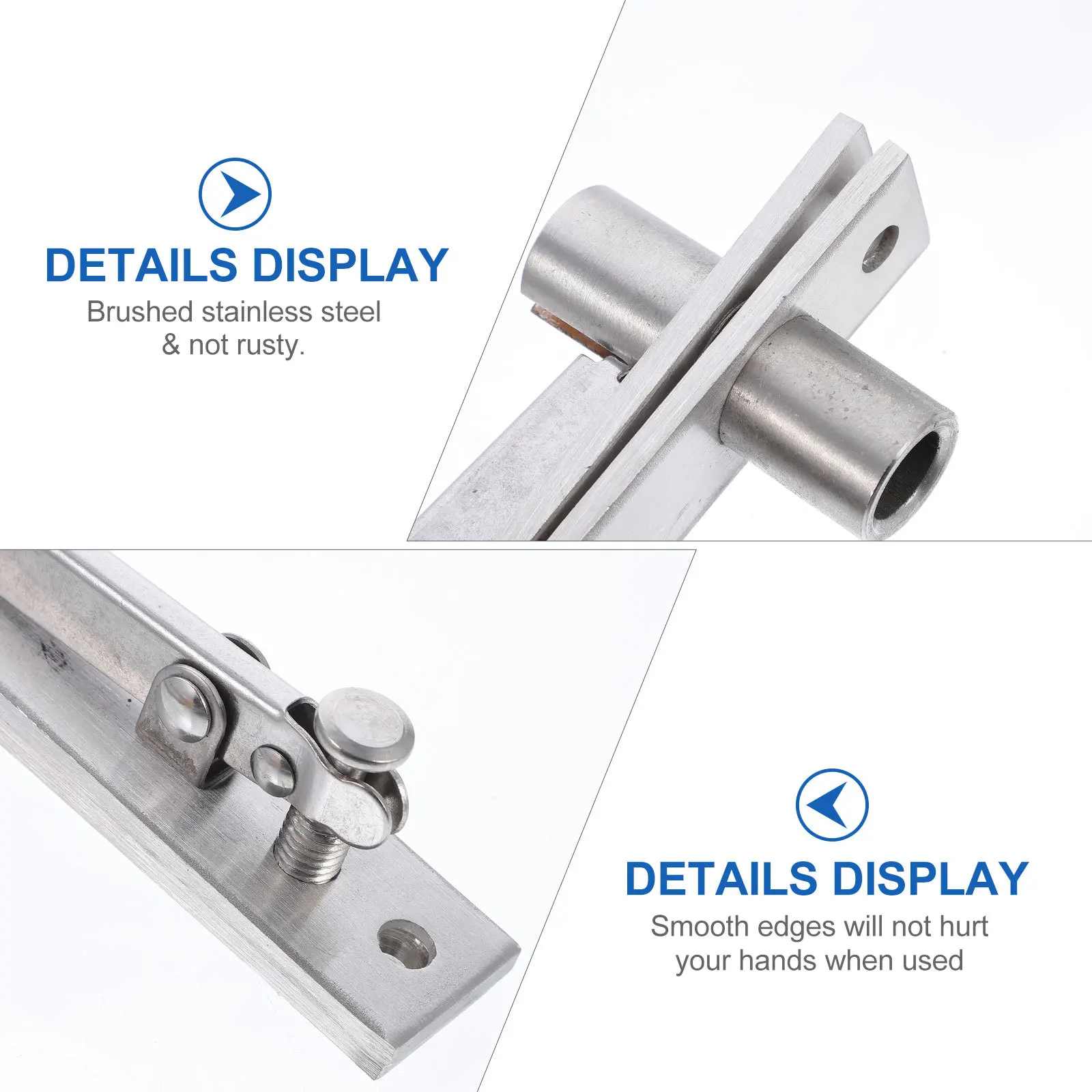 

1 Set Stainless Steel 360 Degree Rotation Hidden Pivot Hinge Thickened Shaft Load Bearing For Wood Doors Adjustable Revolving