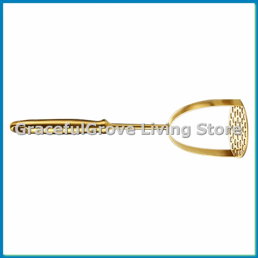 

Золотая картофельная толкушка из нержавеющей стали, бытовая ручная многофункциональная толкушка для картофеля-ABFB