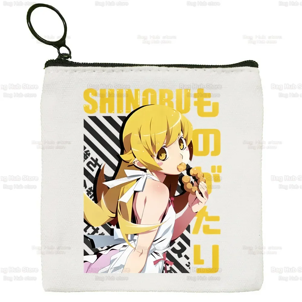 Senjougahara Oshino Shinobu Male Purse Function Wallet Card Holders Bakemonogatari Wallets Coin Pocket Vintage