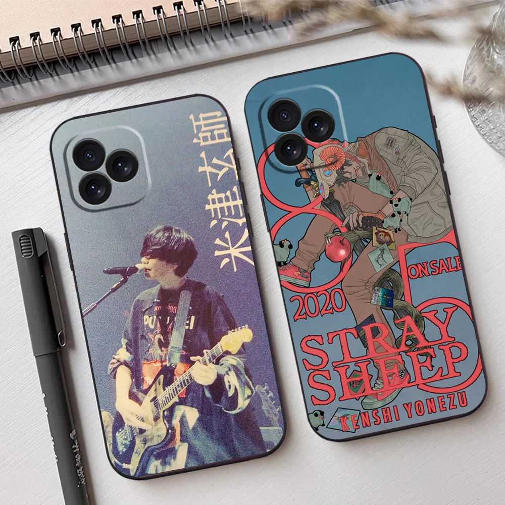 K-Kenshi Y-Yonezu Phone Case for iPhone 12 11 13 14 15 16 Max Pro Plus Black Soft Silicone Cover