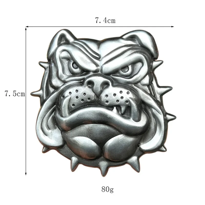 Bulldog belt buckle Western style European American