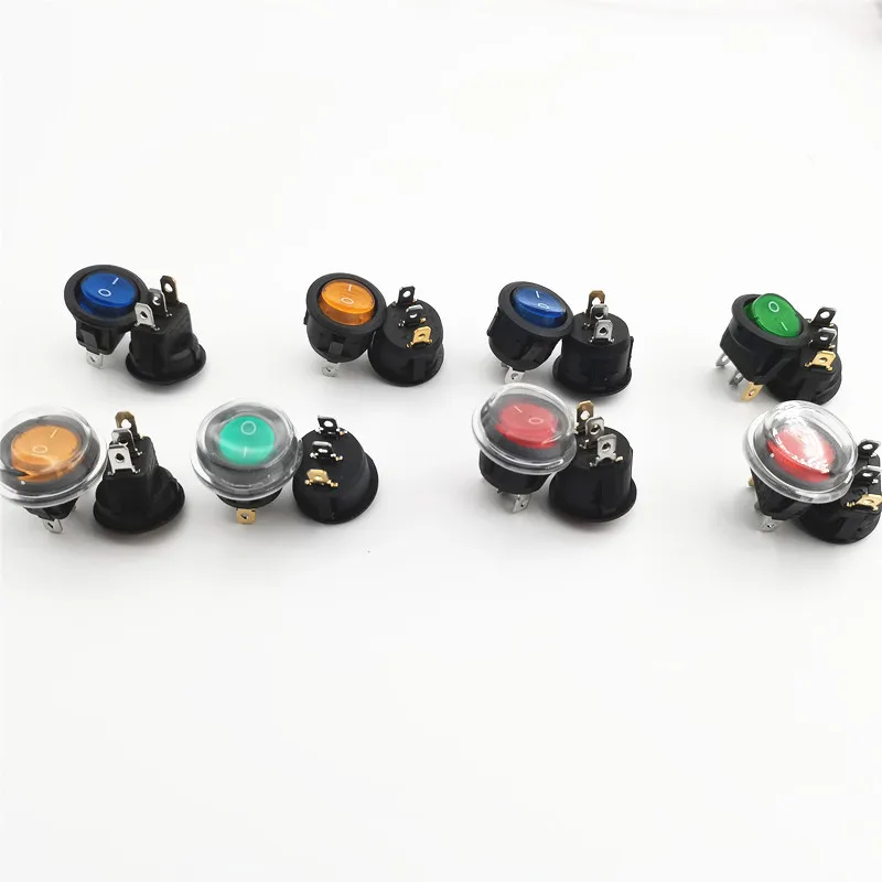 KCD1 20mm Led Switch 20A 12V Light Power Switch Car Button Lights ON/OFF 3pin Round Rocker Switch