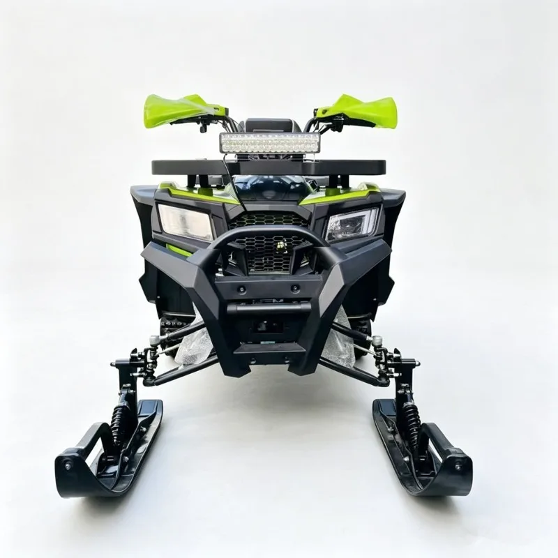 200cc Gas ATV Snowmobile Front Ski Rear Track System Winter Off Road All Terrain Vehicle Snow Sled Outdoor Ice Sports Scooter