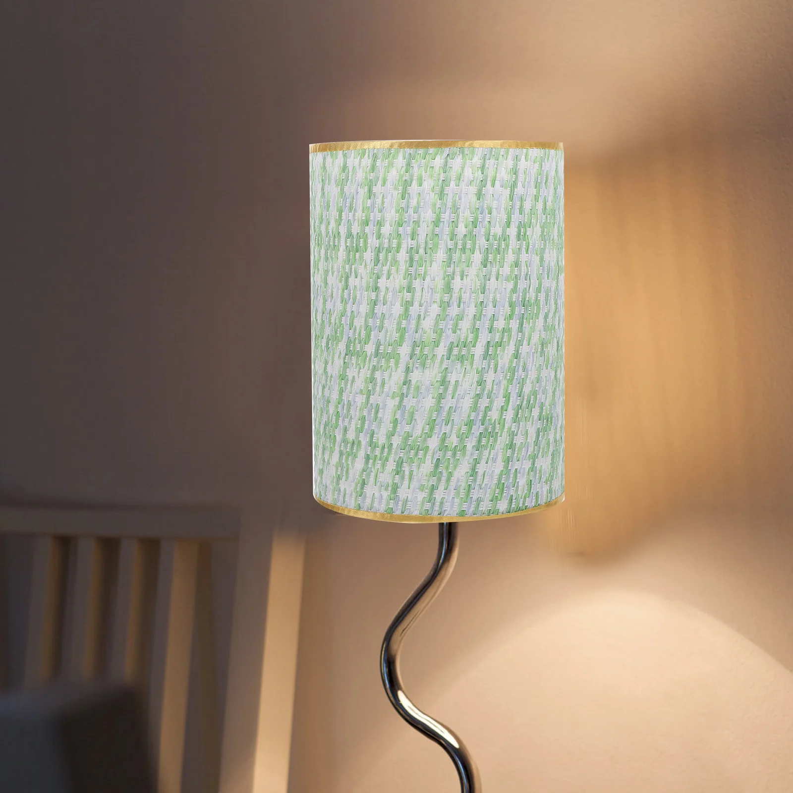 

Colorful Fabric Lampshade Woven Cylinder Barrel Lampshades for Table Floor Desk Pendant Lamps Lighting Accessories