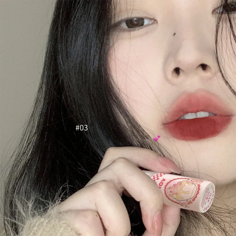 3 pz/set Nude Red Lipstick Lip Mud idratante Waterproof Sustained Air Lip Glaze Matte Lip Gloss cosmetici per il trucco coreano