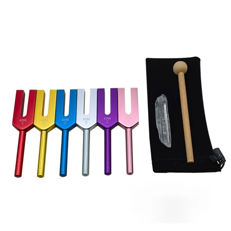C4096HZ High Frequency Tuning Forks Colorful Aluminum Alloy Tuning Forks Meditation Diapasons Therapy Chakra Harmonizer Gifts