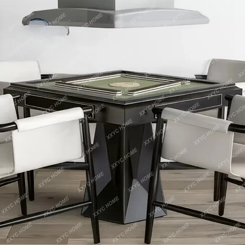 Modern simple mahjong table and chair model room hotel lobby combination household chess and card table belt