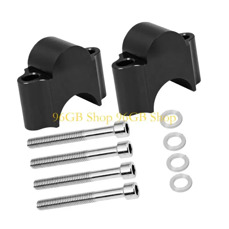 96GB Aluminum Motorcycle Bar Risers Height Elevations Improves Riding Posture Safety