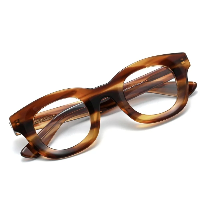 New Sheet Metal Eyeglass Frame Retro Oval Men's And Women's Eyeglass Frame High-quality Light Luxury Eyeglass Frame 29062