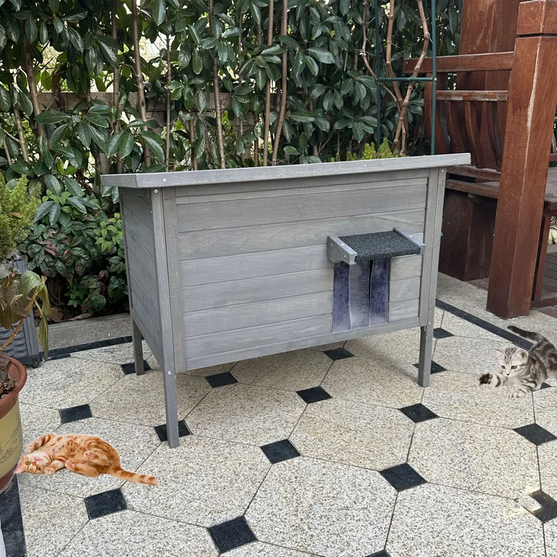 

Outdoor cat cage stray cat nest cold and warm insulation large rain and sun protection big cat villa