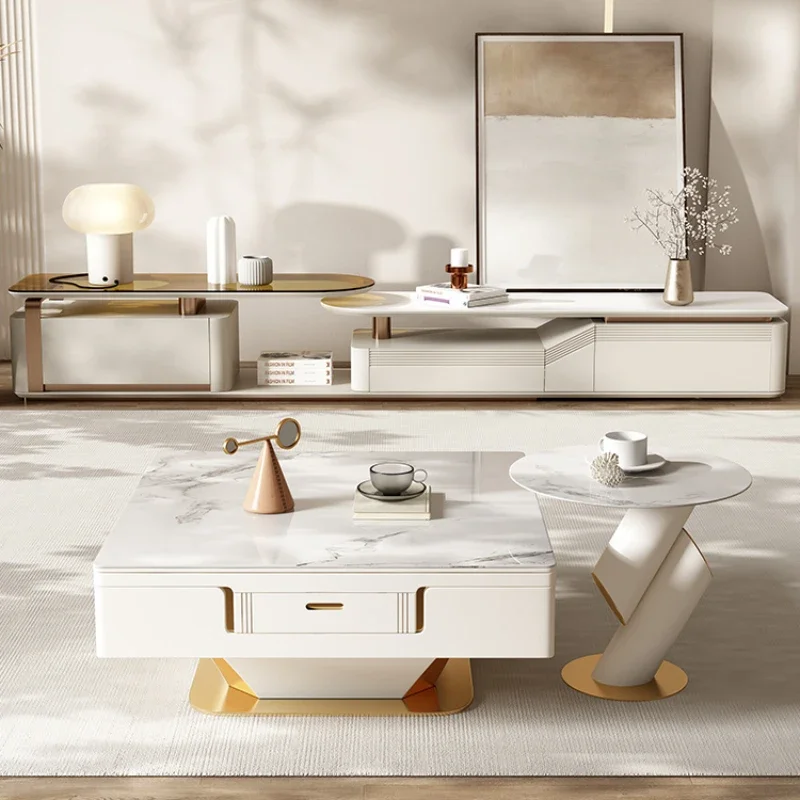 Electric Lifting Tea Table Coffee Table Integrated Mahjong Table Multi-Functional Dining Table Dual-Use TV Cabinet Unit