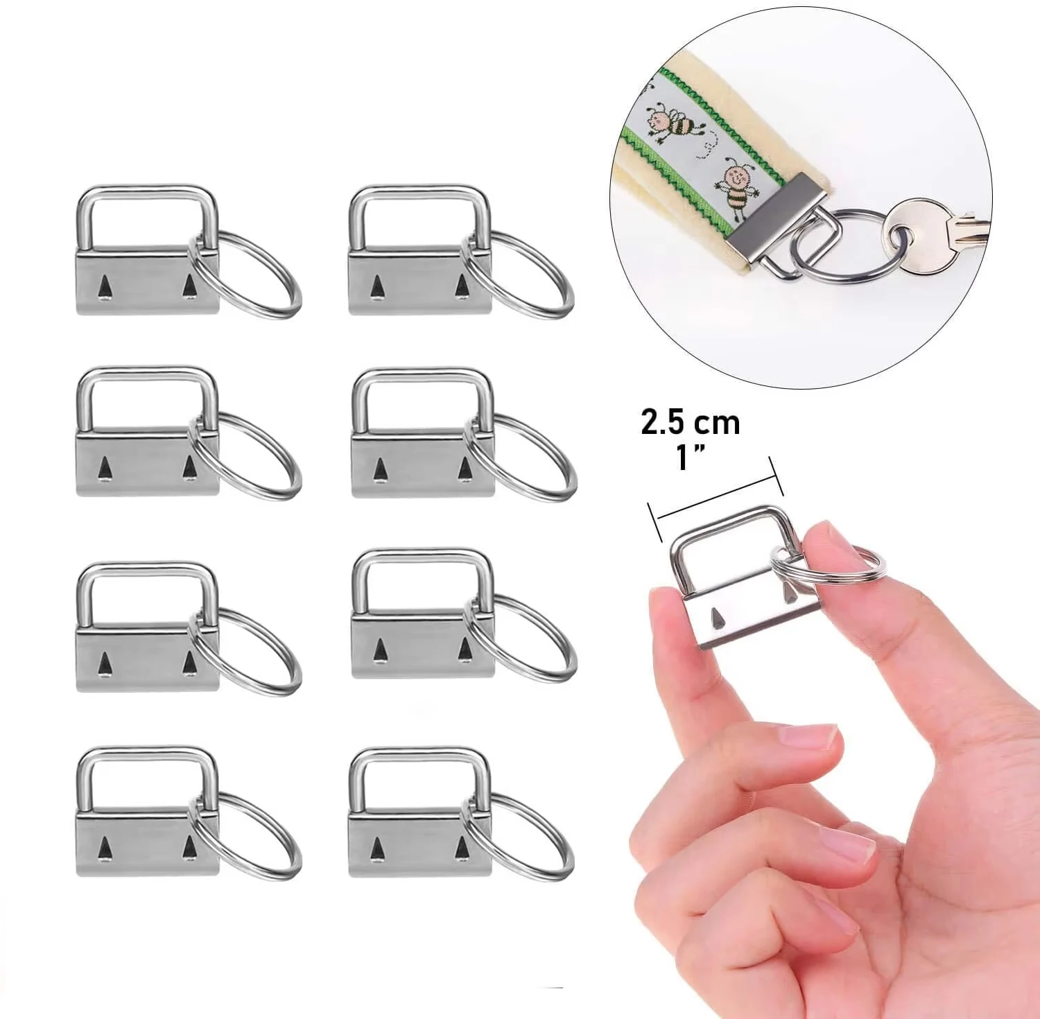 5/10/20/40 pçs/set chaveiro cauda clipe conjunto decorativo chaveiro diy hardware chaveiro pingente fazendo acessórios